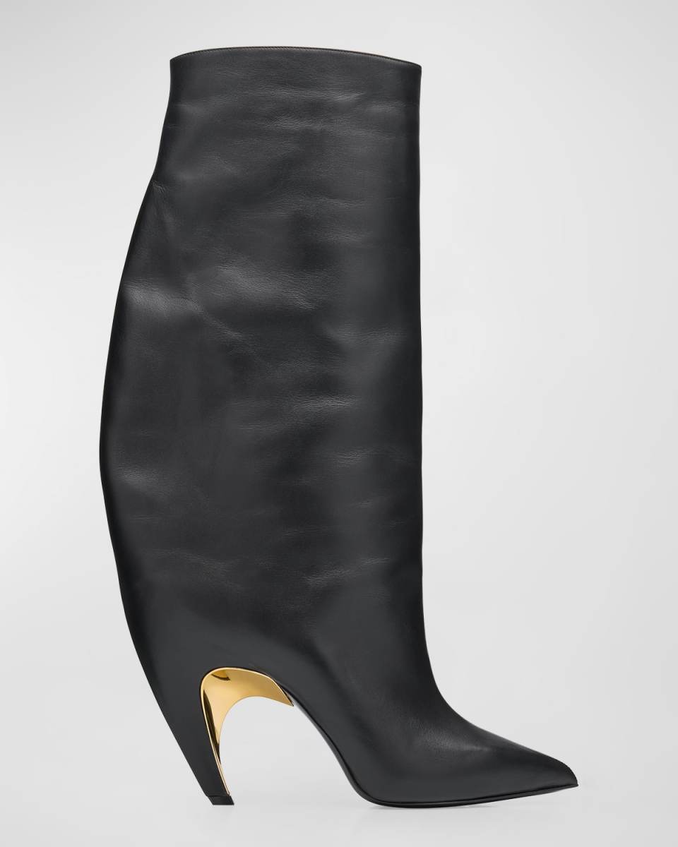 Armadillo Leather Over-The-Knee Boots
